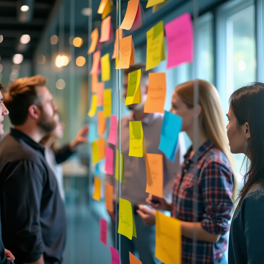 Sesión de lluvia de ideas sobre innovación