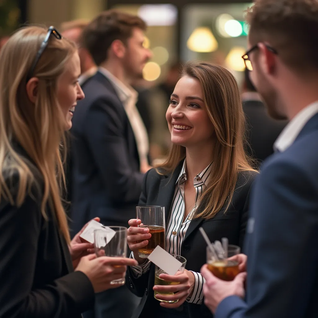 Networking en evento de la industria